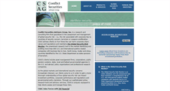 Desktop Screenshot of conflictsecurities.com